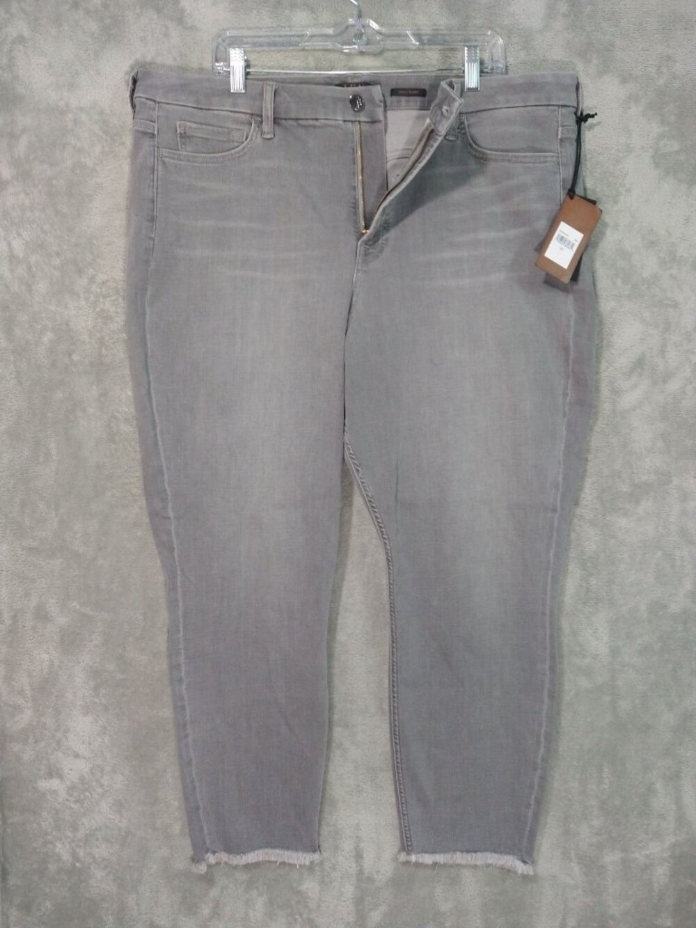 7 For All Mankind 7FAM Jeans Womens Plus Size 20 Gray Stretch High Rise Skinny